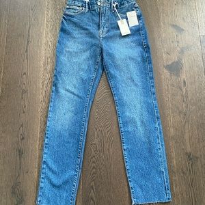 NWT Good American Good Classic Raw Hem Size 2